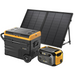 BougeRV  48QT Refrigerator with 130W Portable Solar Panel Kits ISE4501