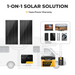 BougeRV 800W(200W*4PCS) Bifacial 12V 9BB Mono Solar Panel ISE206-4