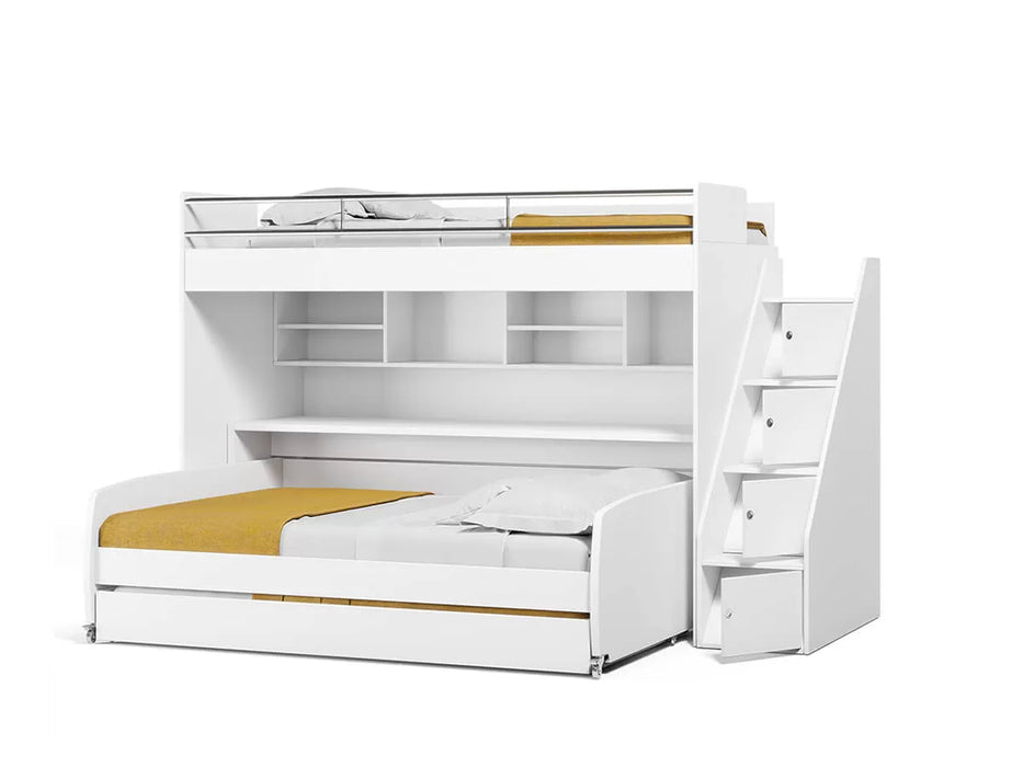 Eco Bel Mondo Twin-over-Twin XL / Full-over-Full XL 4-in-1 Bunk Bed System by Multimo Beds