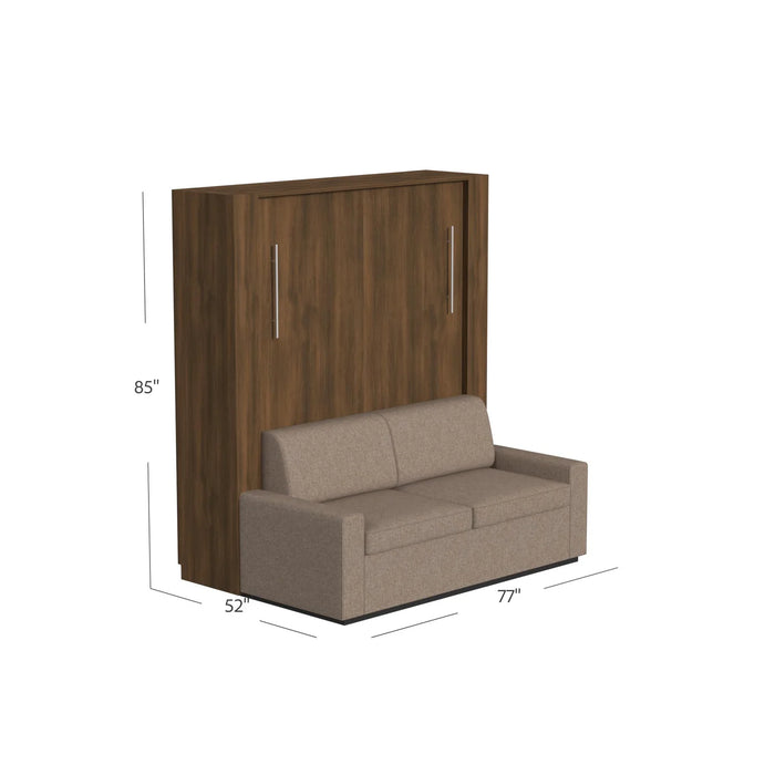 Queen Size Murphy Bed with Couch & Large Storage Cabinet | Inovabed