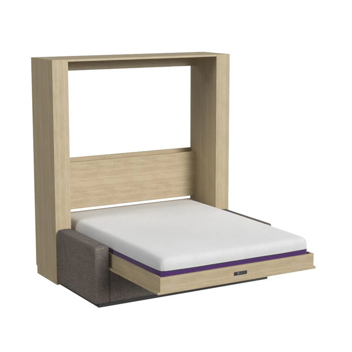 Queen Size Murphy Bed with Couch & Large Storage Cabinet | Inovabed