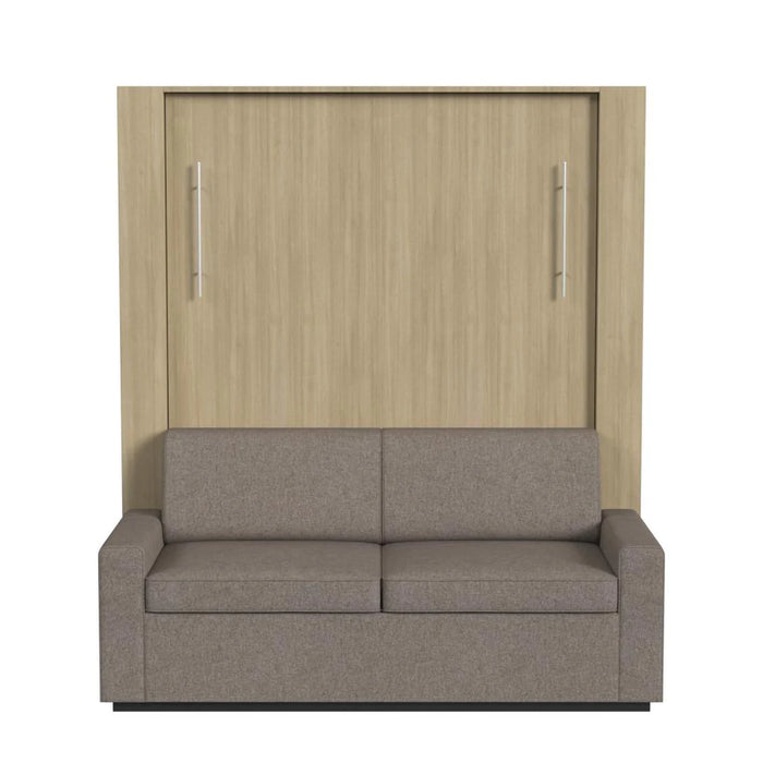 Queen Size Murphy Bed with Couch & Large Storage Cabinet | Inovabed
