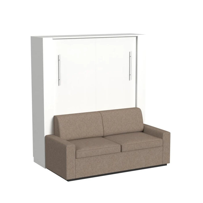 Queen Size Murphy Bed with Couch & Large Storage Cabinet | Inovabed