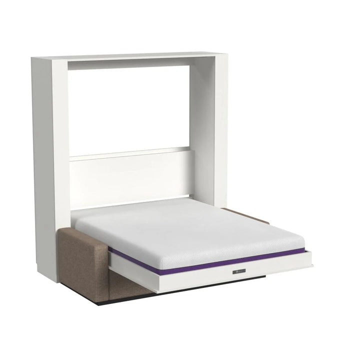 Queen Size Murphy Bed with Couch & Large Storage Cabinet | Inovabed