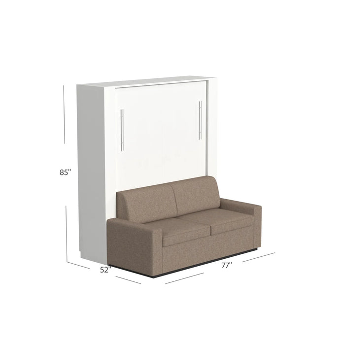 Queen Size Murphy Bed with Couch & Large Storage Cabinet | Inovabed