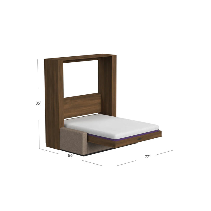 Queen Size Murphy bed with Couch & two Nightstands | Inovabed