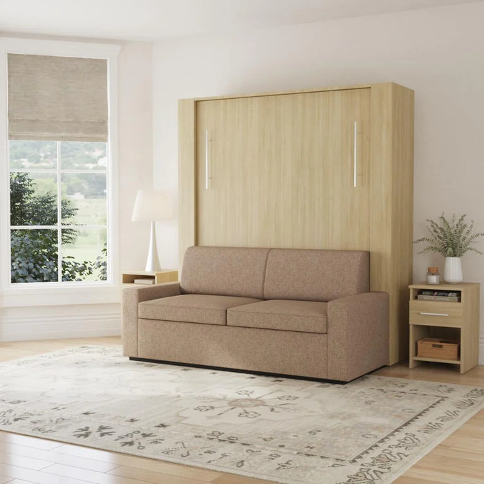 Queen Size Murphy bed with Couch & two Nightstands | Inovabed