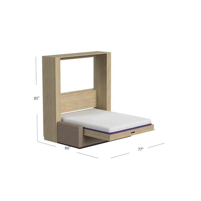 Queen Size Murphy bed with Couch & two Nightstands | Inovabed