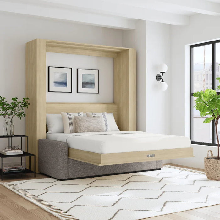 Queen Size Murphy bed with Couch & two Nightstands | Inovabed