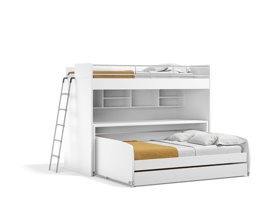 NEW Bel Mondo XL Twin-over-Full/Full XL Bunk Bed Set – 4-in-1 Convertible by Multimo Beds
