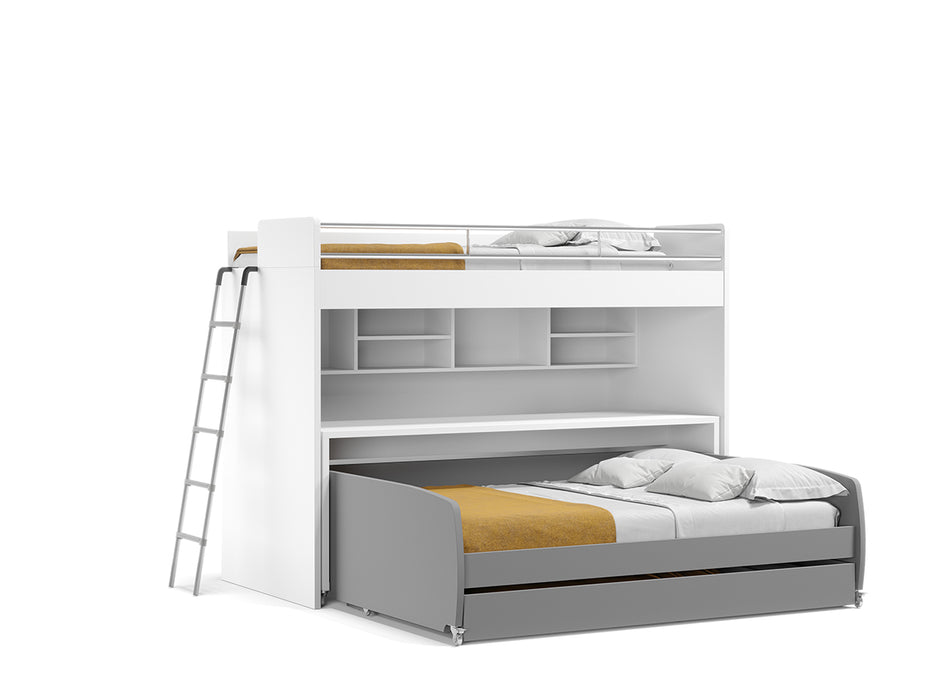 NEW Bel Mondo XL Twin-over-Full/Full XL Bunk Bed Set – 4-in-1 Convertible by Multimo Beds