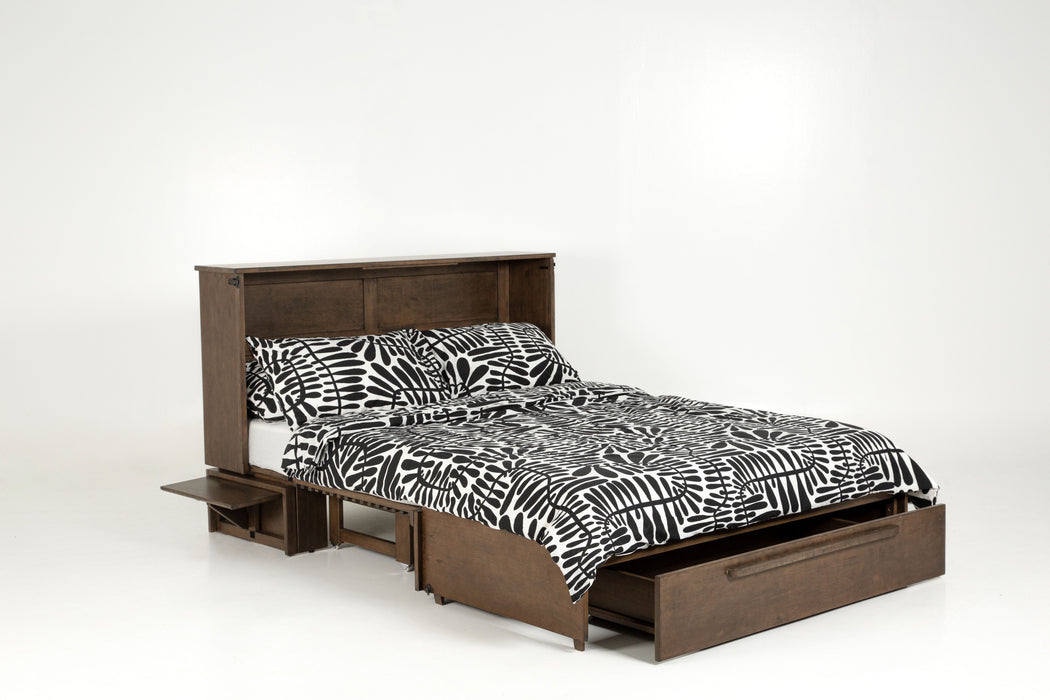Night and Day Furniture Murphy Louvre Cabinet Bed, Queen, Normandy Finish