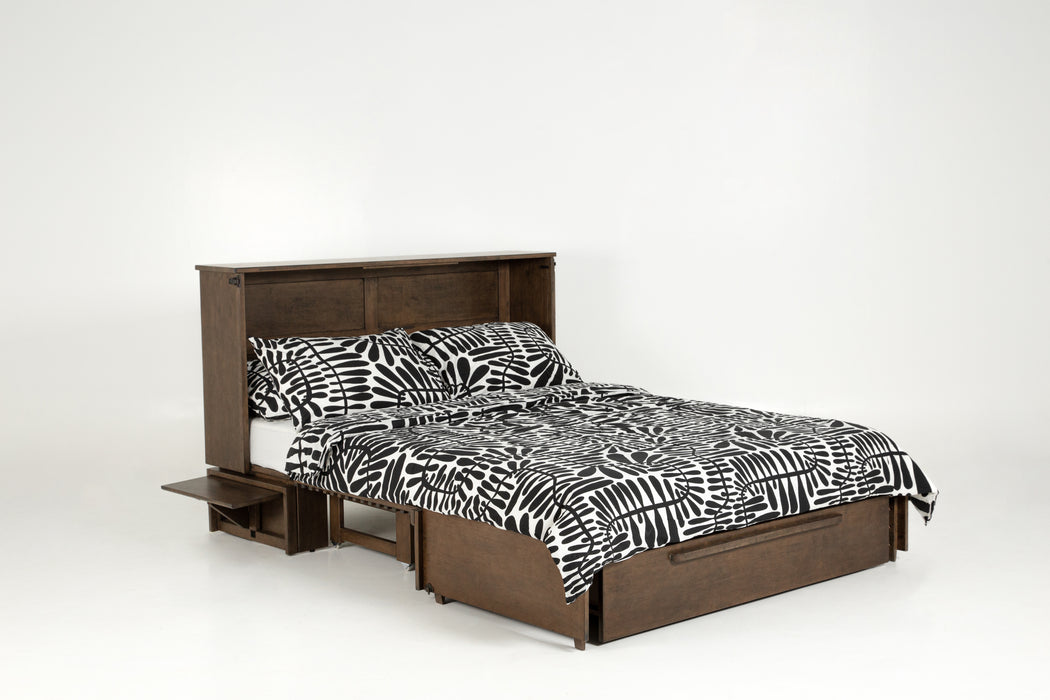 Night and Day Furniture Murphy Louvre Cabinet Bed, Queen, Normandy Finish