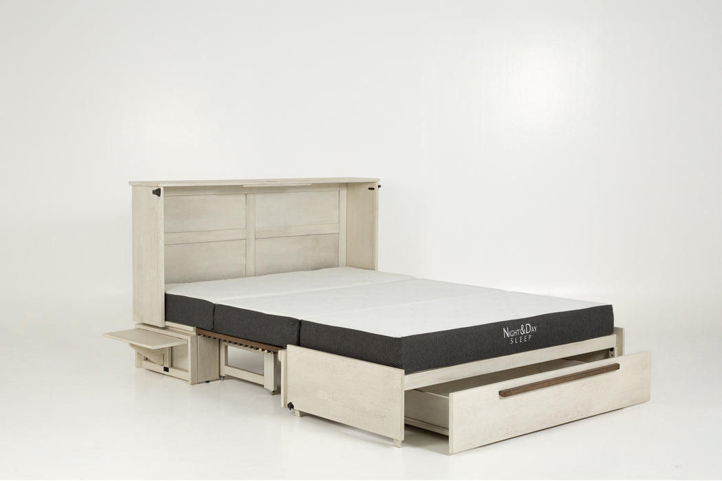 Night and Day Furniture Murphy Louvre Cabinet Bed, Queen, Provence & Normandy Finish