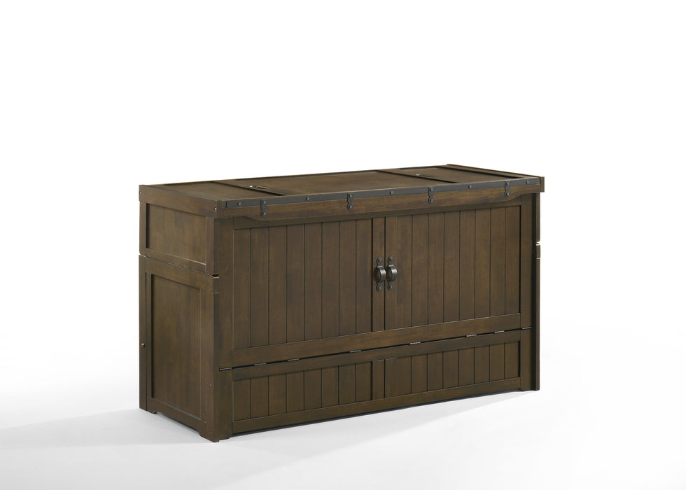 Night and Day Furniture Murphy Rustic Cube 3 Cabinet Bed, Queen, Rustic Brown Finish