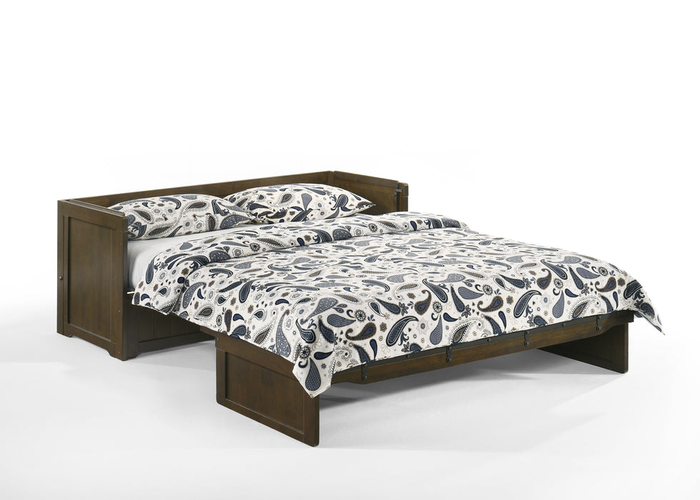 Night and Day Furniture Murphy Rustic Cube 3 Cabinet Bed, Queen, Rustic Brown Finish