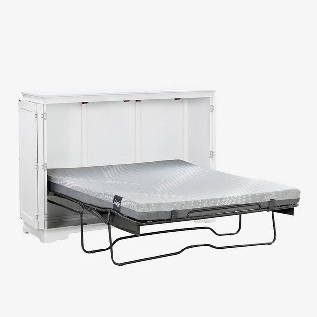 Night and Day Furniture Murphy Sealy San Sebastian Cabinet Bed, Queen, White Finish