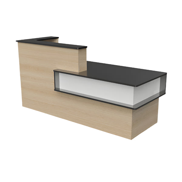 84" Modern Reception Desk – Pre-Assembled Laminate Front Counter for Business Spaces