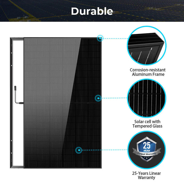 SunGoldPower 440 Watt Mono Black PERC Solar Panel SG-440WM