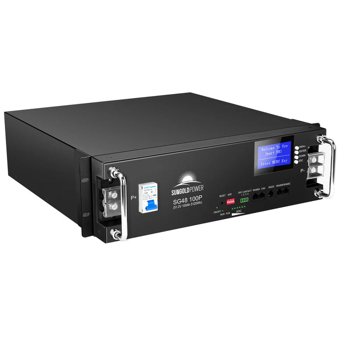 SunGoldPower 48V 100AH Server Rack LIFEP04 Lithium Battery SG48100P