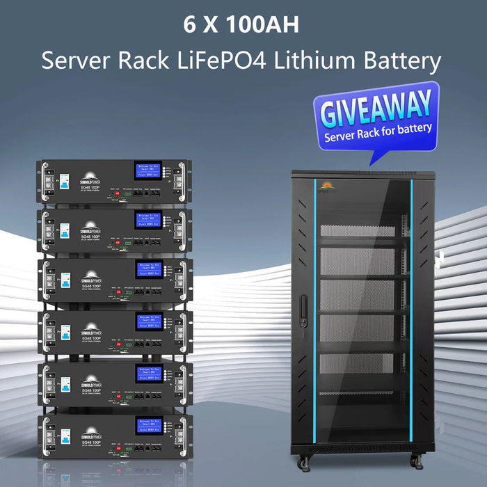 SunGoldPower Off-Grid Solar Kits 12kW/15kW/18kW Options 120V/240V with 48v LiFePO4 Lithium Batteries & 415w Solar Panels SGR-18K20E