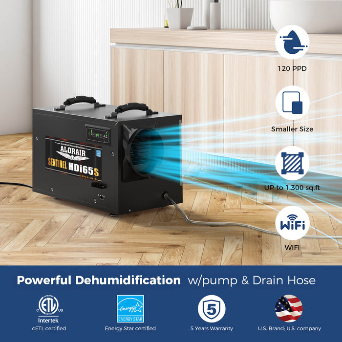 AlorAir Sentinel Smart Dehumidifier with Pump HDi65S