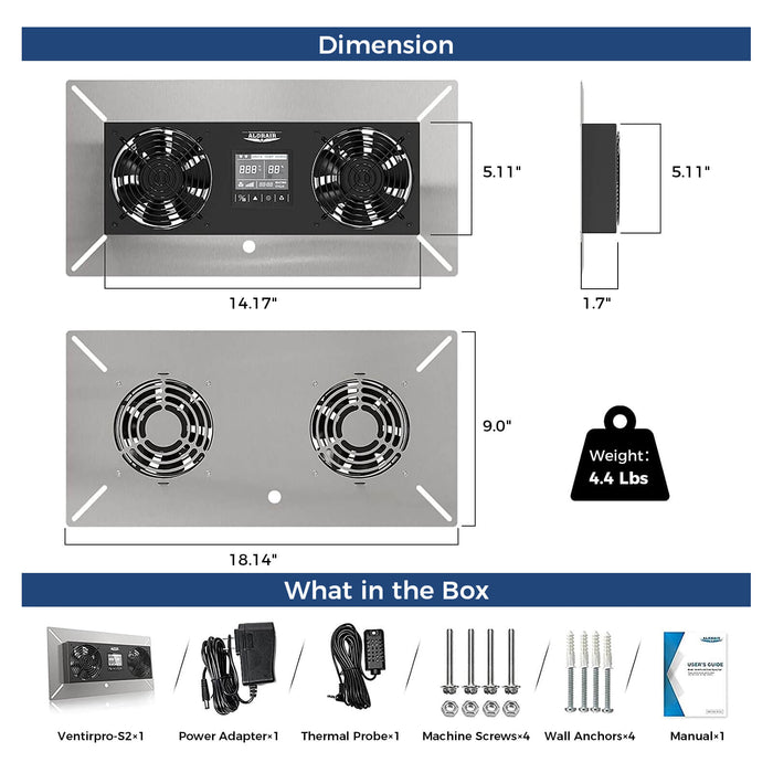 AlorAir Ventilation Fan VentirPro-S2