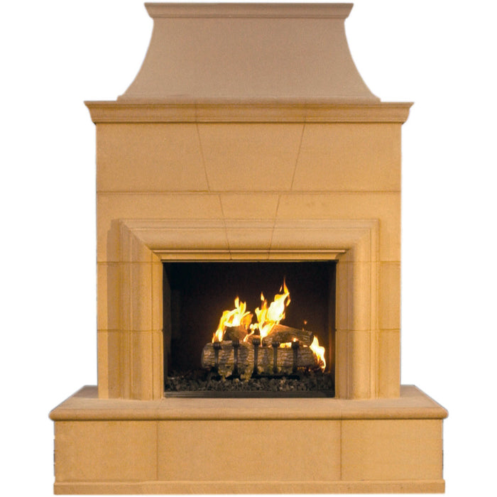 American Fyre Designs 16'' Rectangle Bullnose Cordova Outdoor Vented Fireplace 022-20-N-CB-LBC