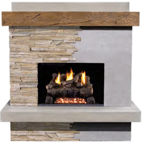 American Fyre Designs Brooklyn Smooth Fireplace 060-CG-N-SP-LBC