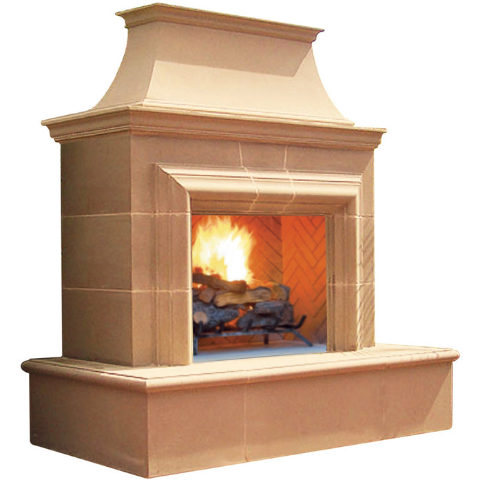 American Fyre Designs 16'' Rectangle Bullnose Reduced Cordova Outdoor Vent-Free Fireplace 123-20-H-CB-RUC