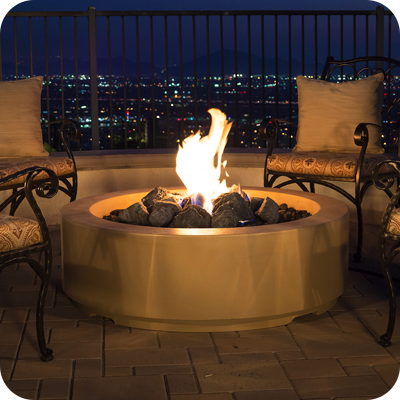 American Fyre Designs 48'' Louvre Round Fire Pit