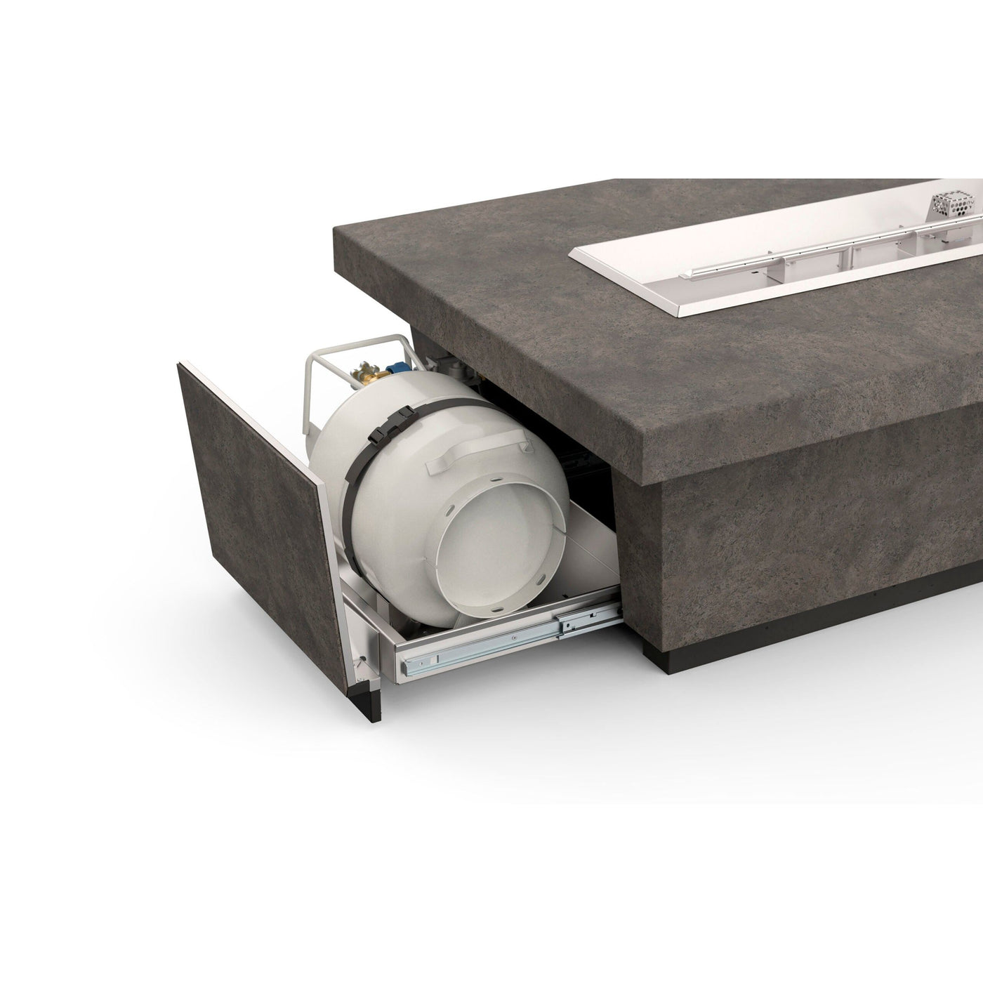 American Fyre Designs 52'' Contempo Rectangle Liquid Propane Fire Tabl ...