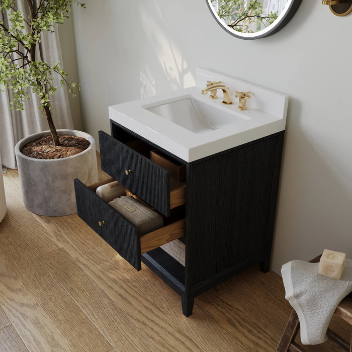 Ancerre 24” Momo Bathroom Vanity Oak Single Sink VTS-Momo-24-Oak-WQZ