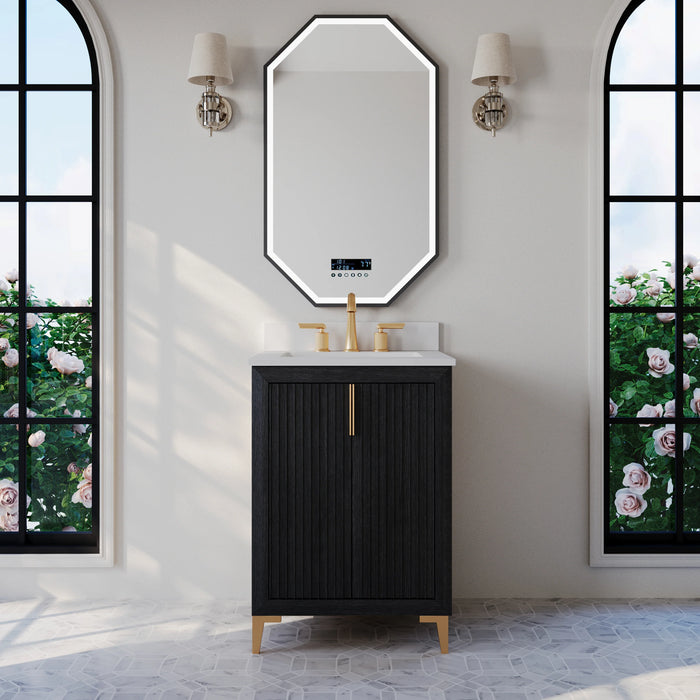 Ancerre 24” Turlington Bathroom Vanity Oak Single Sink VTS-Turlington-24-Oak-WQZ