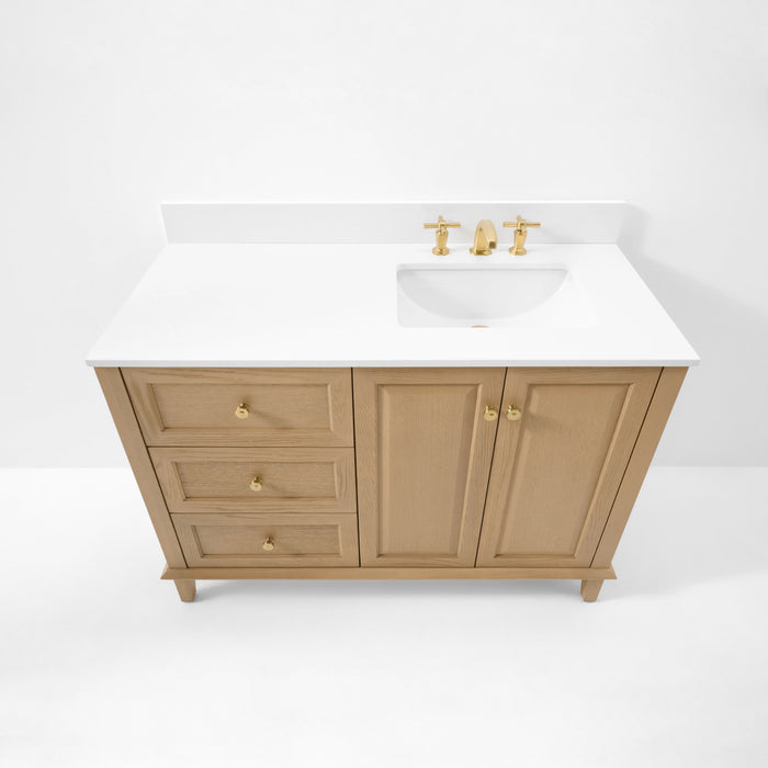 Ancerre 42” Hannah Bathroom Vanity Oak Single Sink VTS-Hannah-42-R-Oak-WQZ