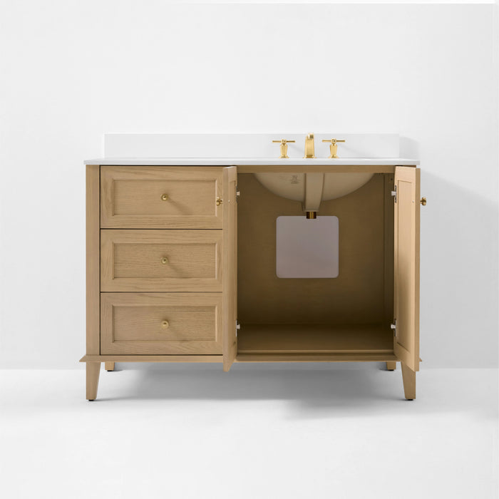 Ancerre 48” Hannah Bathroom Vanity Oak Single Sink VTS-Hannah-48-R-Oak-WQZ