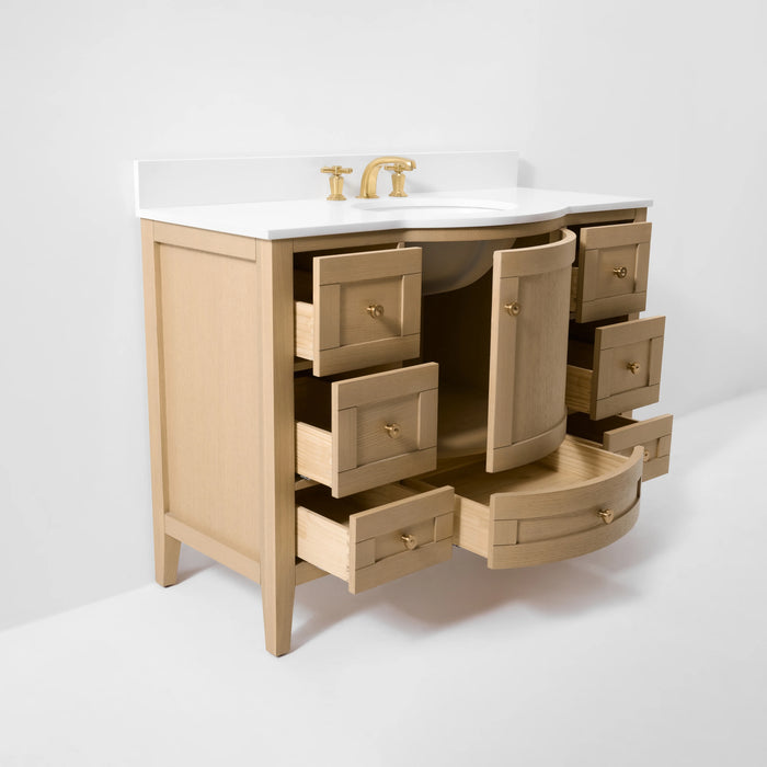 Ancerre 42” Lauren Bathroom Vanity Oak Single Sink VTS-Lauren-42-Oak-WQZ