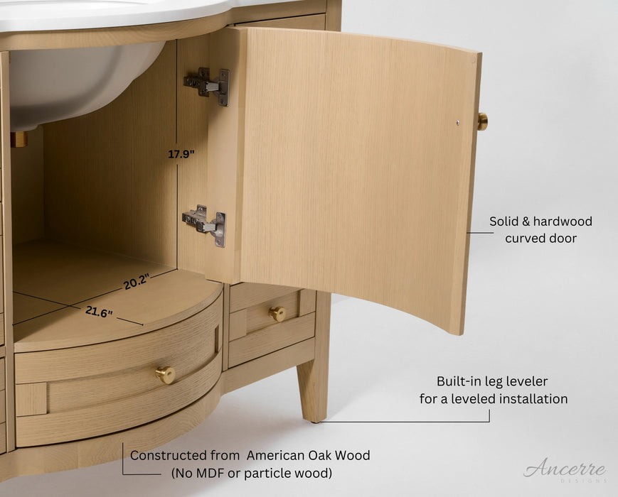 Ancerre 42” Lauren Bathroom Vanity Oak Single Sink VTS-Lauren-42-Oak-WQZ