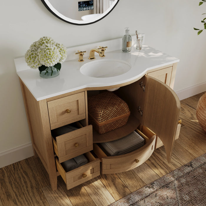 Ancerre 42” Lauren Bathroom Vanity Oak Single Sink VTS-Lauren-42-Oak-WQZ