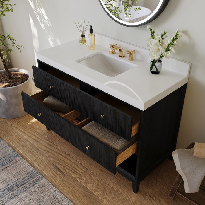 Ancerre 48” Momo Bathroom Vanity Oak Single Sink VTS-Momo-48-Oak-WQZ