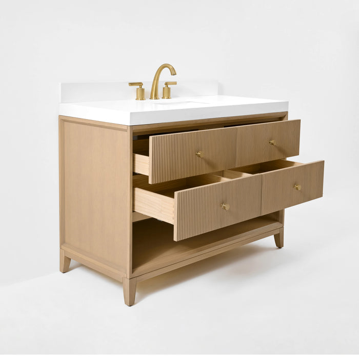 Ancerre 48” Momo Bathroom Vanity Oak Single Sink VTS-Momo-48-Oak-WQZ