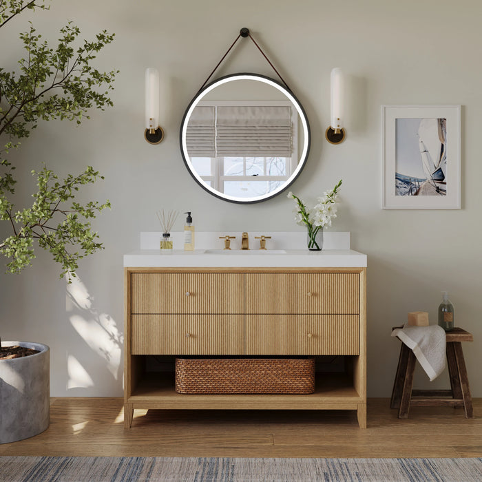 Ancerre 48” Momo Bathroom Vanity Oak Single Sink VTS-Momo-48-Oak-WQZ