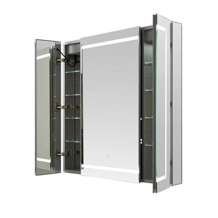 Aquadom Royale Plus 36''х 36'' LED Triple Door Lighted Medicine Cabinet