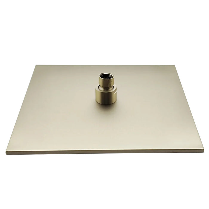 Aquadom ZEN 3-Function Thermostatic Shower System with 10″ Square Rainfall Head Brushed GoldFinish