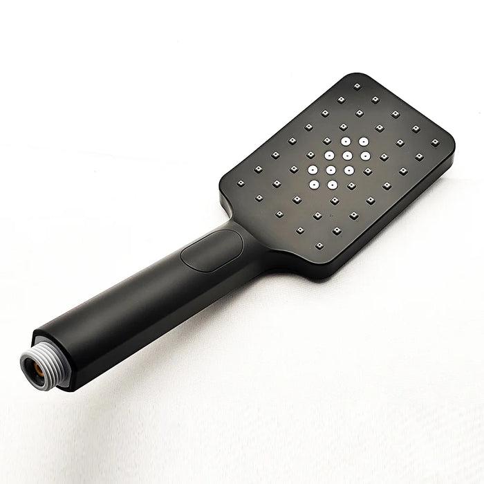 Aquadom ZEN 3-Function Thermostatic Shower System with 10″ Square Rainfall Head Matte Black Finish