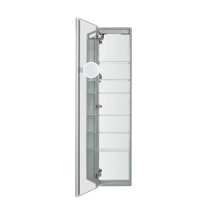 Aquadom Edge Royale 15'' × 70'' Left Hinge LED Lighted Medicine Cabinet