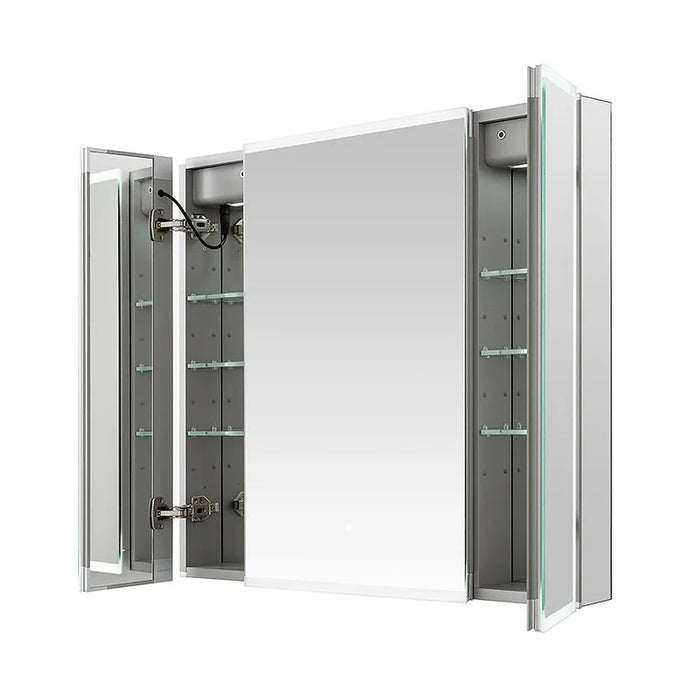 Aquadom Edge Royale 36'' × 32'' LED Lighted Triple Door Medicine Cabinet