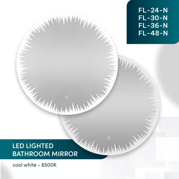 Aquadom Flame 24'' LED Lighted Bathroom Mirror