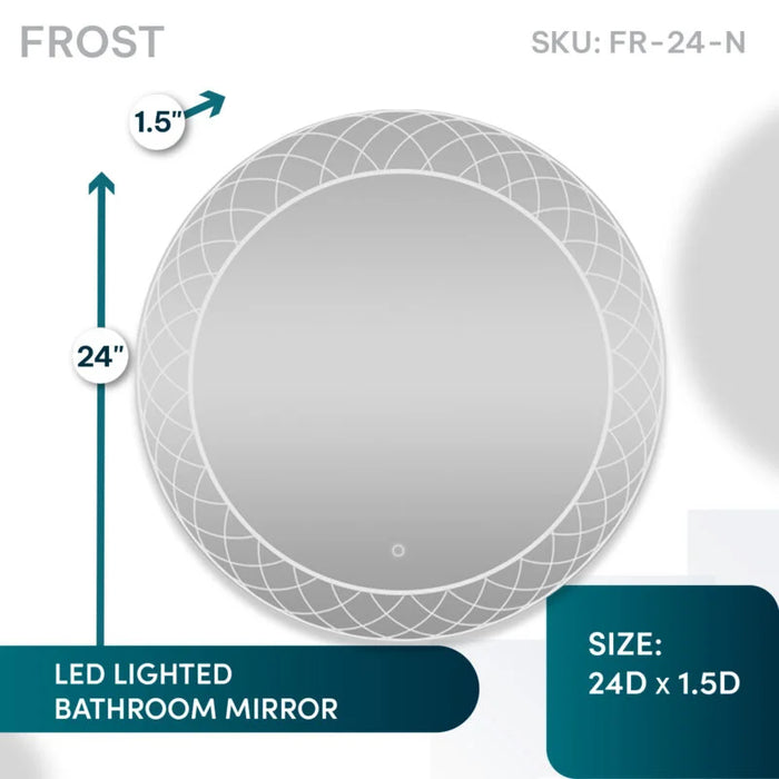 Aquadom Frost 24'' LED Lighted Bathroom Mirror