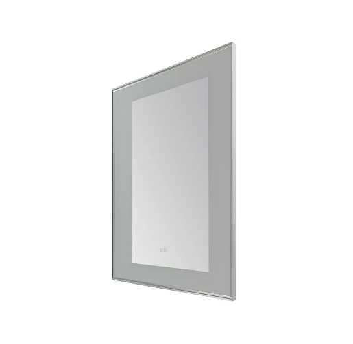 Aquadom Lexington 24''x 36'' x 2.28'' LED Lighted Slim Frame Mirror with Defogger Chrome Finish